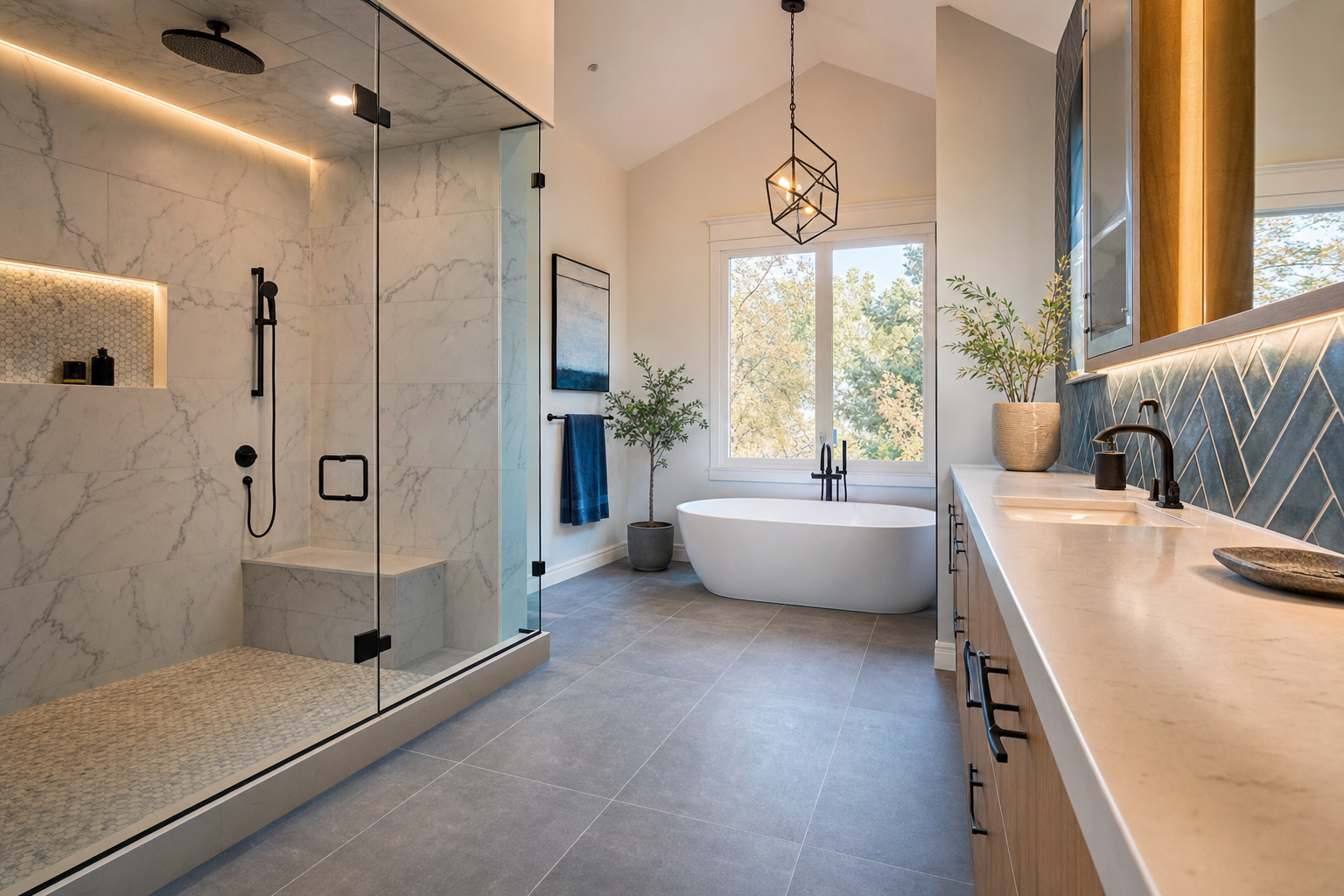 Tile Installation — styled vignette with natural window light
