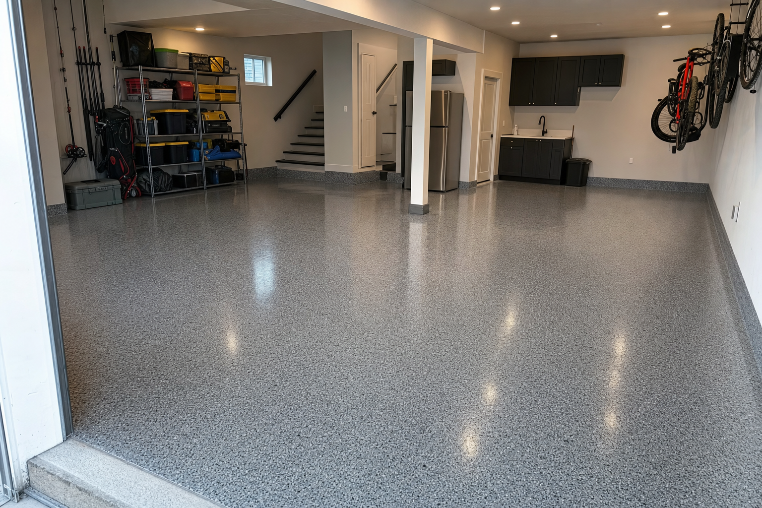 Basement Epoxy Floors — AI-generated visualization 1