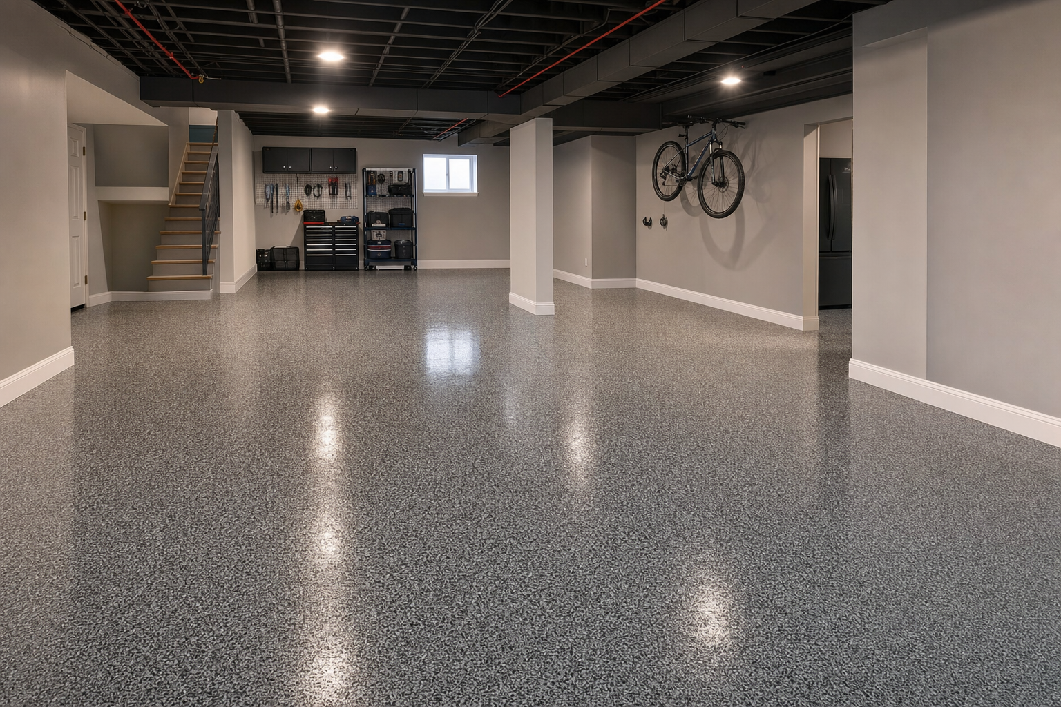 Basement Epoxy Floors — AI-generated visualization 4